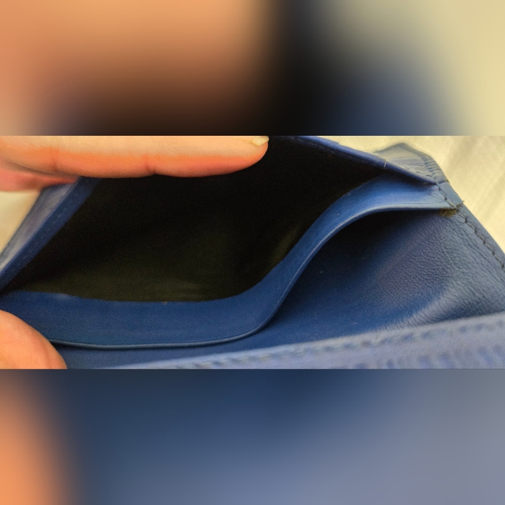 EUC Loewe Textured Navy Leather Wallet - Picture 13 of 13